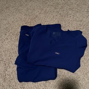 Figs Deep Royal Blue Set - MP Kade Pants, S Catarina Top